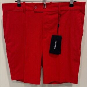 NWT - J. Lindeberg High Vent Golf Shorts - Men's Size 32 - Red  - NEW